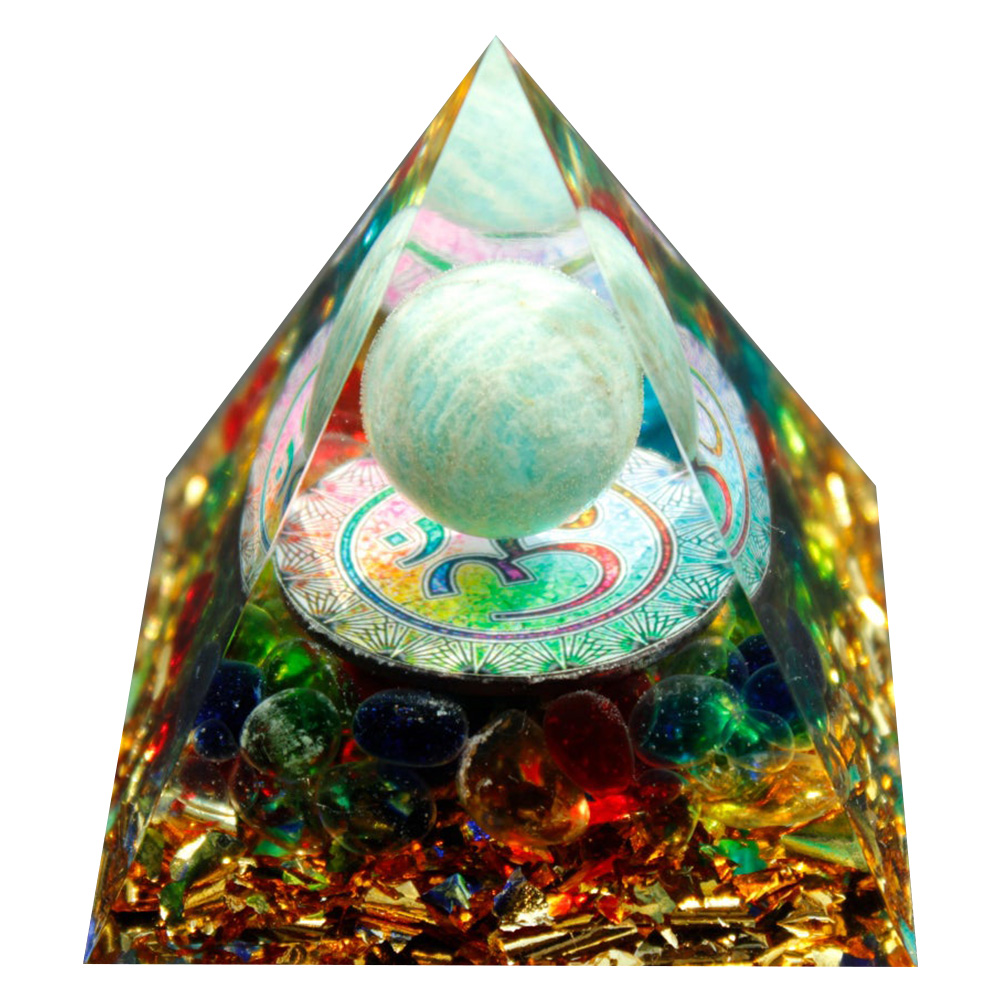 

5cm Natural Orgonite Pyramid Chakra, 501 Original
