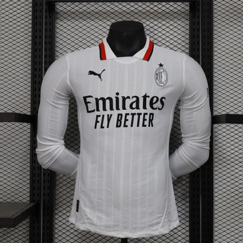 2024/2025 Long Sleeve Player Version AC Milan Away Football Shirt 1:1 Thai Quality