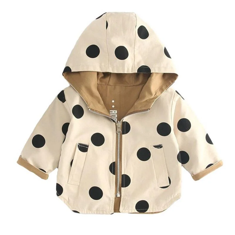 Spring Autumn Thick Girls Jackets Double Sided Kids Outerwear Letter Sport Hoodied Coats Children Clothing Teenager Trench Coat