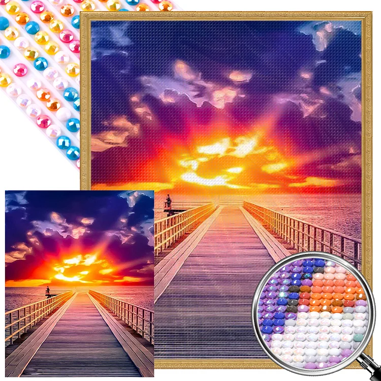 Sunset Strip 40*50CM(Canvas) AB Round Drill Diamond Painting gbfke