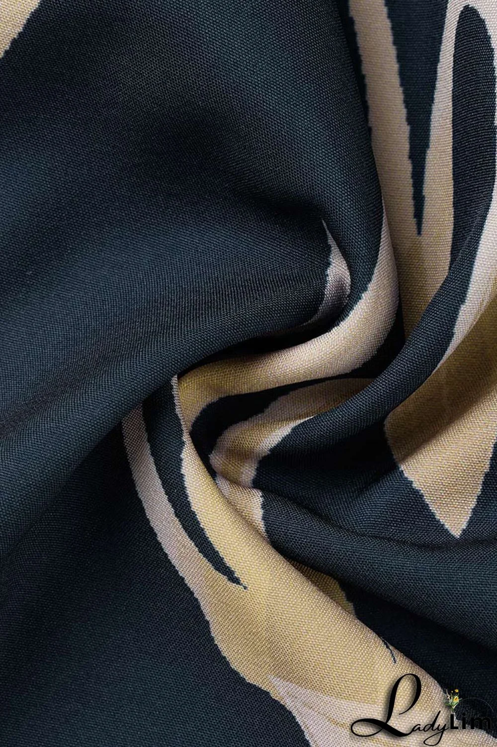 Tibetan Blue Fashion Casual Print Bandage Backless Off the Shoulder Tops