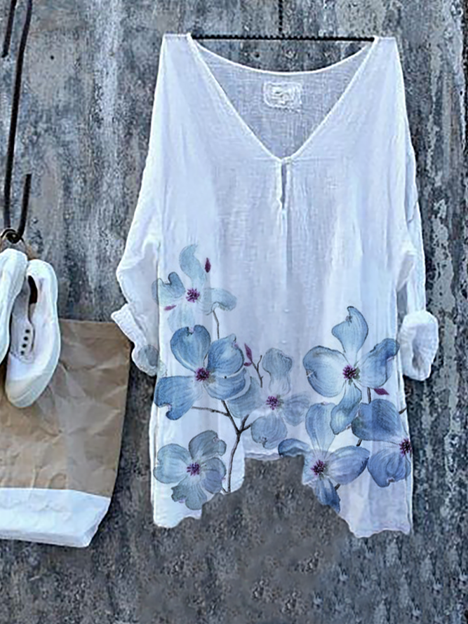 Casual Womens Vintage Floral Tops