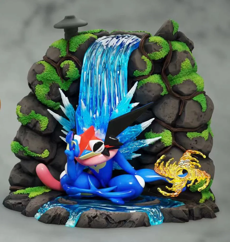 1/20 Scale World Zukan Evolution of Greninja Set - Pokemon Statue