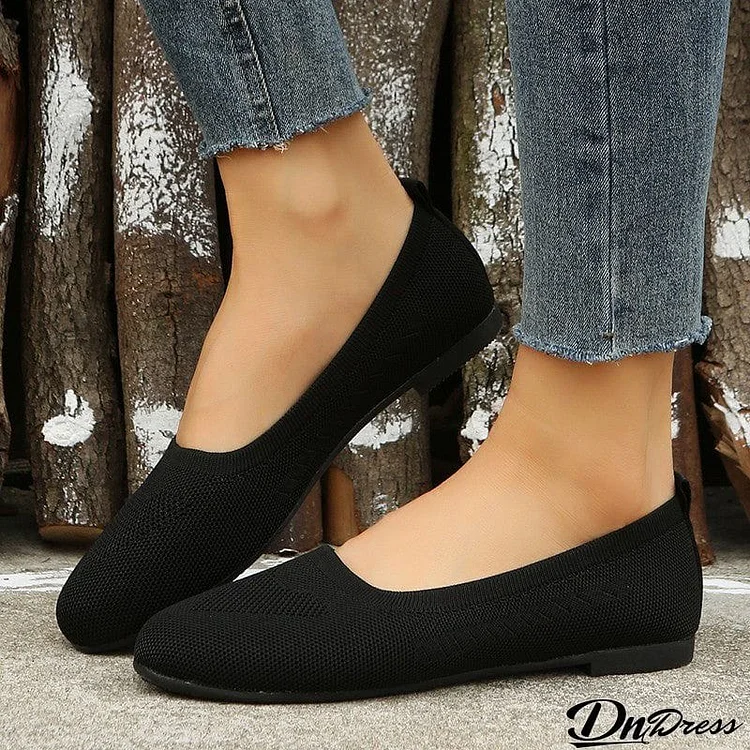 Female Lightweight Breathable Slip On Solid Mesh Loafer