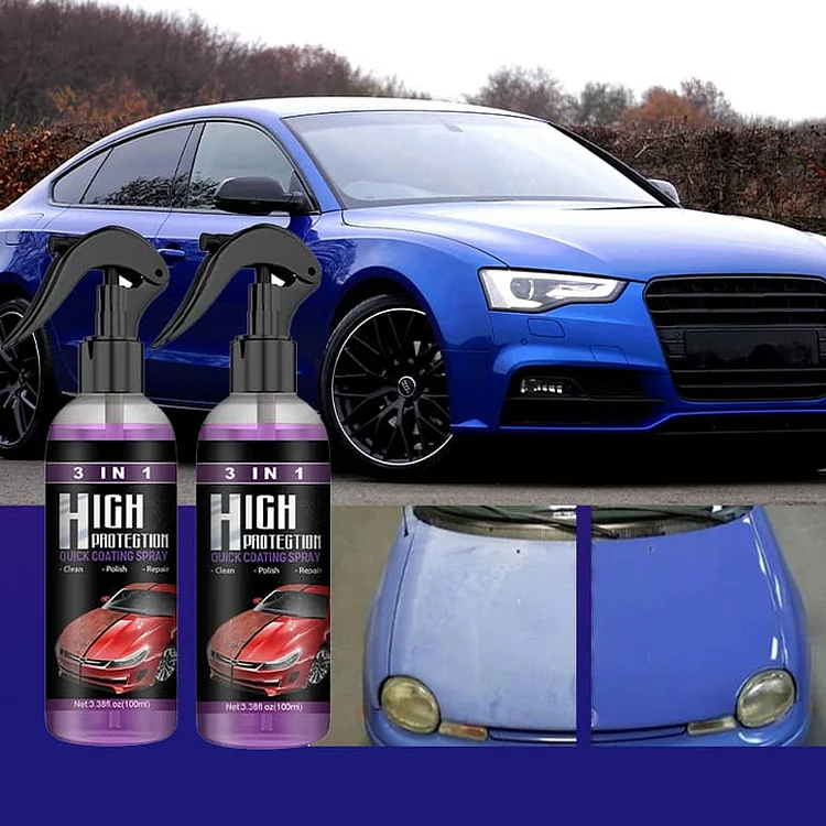 3 in 1 High Protection Quick Car Coating Spray  Car coating, Car cleaning  hacks, Cool car accessories