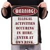 Warning - Vintage Metal Signs(12*16Inch) - Warning