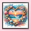 (Counted/Stamped) Love Shell Beach-11CT/14CT Cross Stitch 40*40cm