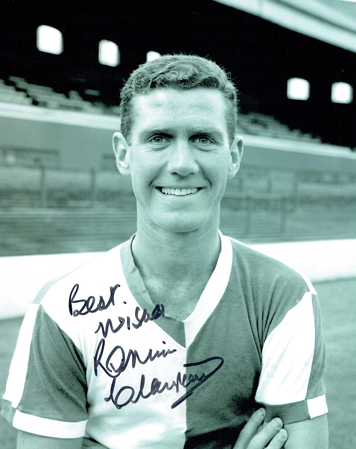 Ronnie CLAYTON SIGNED Blackburn Rovers Legend 10x8 RARE Photo Poster painting AFTAL RD COA