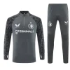 25/26 Feyenoord dark gray with blue Half-Zip Training Jacket Set