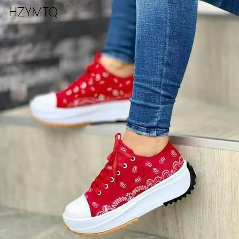 Women Canvas Sneakers Comfort Platform Design Shoes 2022 Low Top Female Casual Fashion Lady Sports Footwear Zapatillas Mujer New