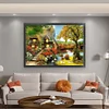 Bamboo Hut-9CT Stamped Cross Stitch Bead Embroidery 60*45cm tapestrymarket
