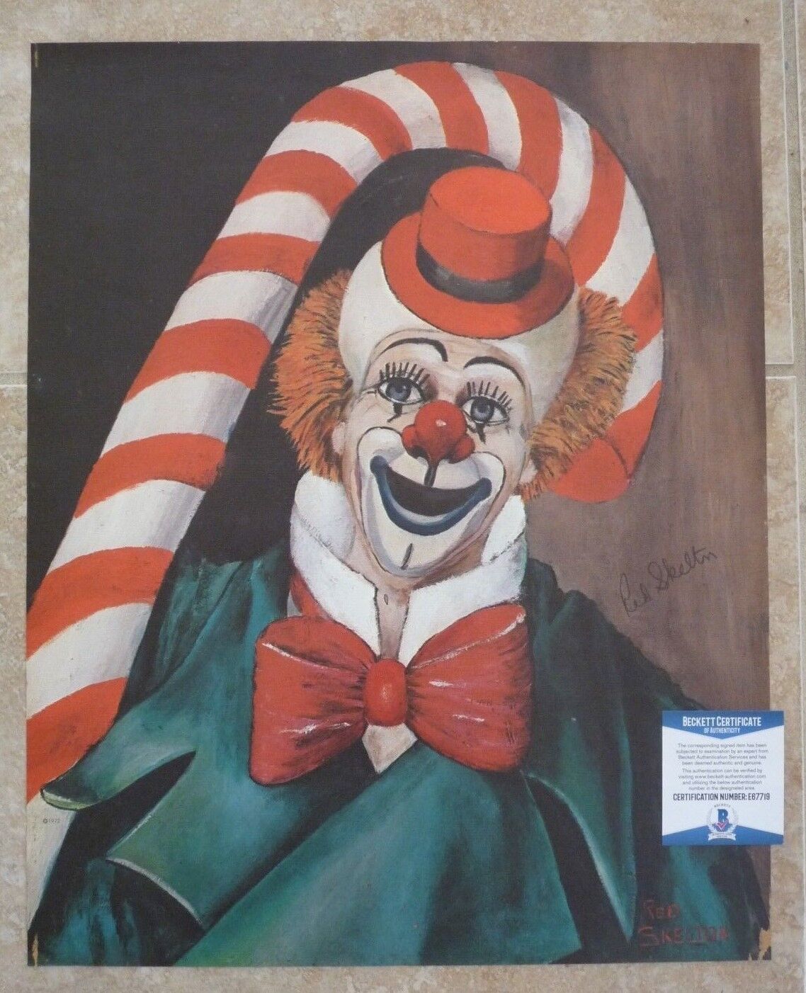 Red Skelton Signed Autographed 16x20 Poster Photo Poster painting Beckett Certified