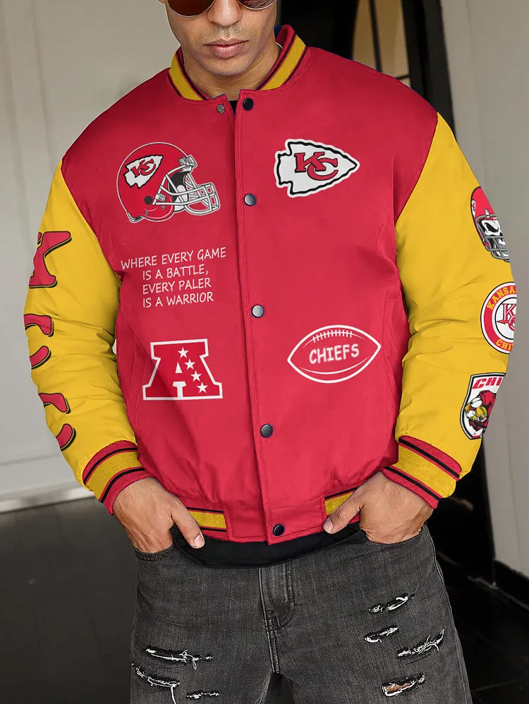 Kansas City Chiefs  National Football League 2024 Make Your Mark Unisex Varsity Jacket