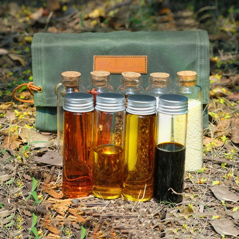 Outdoor Spice Holder Canvas Waterproof Camping Bag - vzzhome