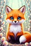 Luxury AB Velvet Diamond Painting Kit - Fox