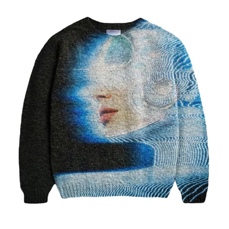 crew neck knitted sweatshirt