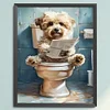 Dog Toilet-11CT Stamped/Counted Cross Stitch 40*50cm/15.75*19.69in