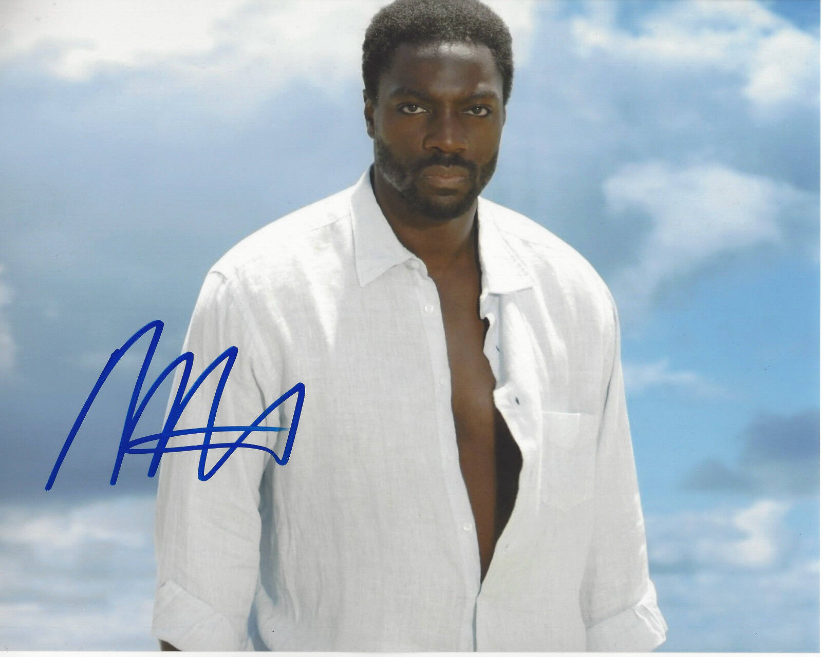 ADEWALE AKINNUOYE-AGBAJE SIGNED AUTHENTIC 'LOST' 8X10 Photo Poster painting w/COA TV ACTOR