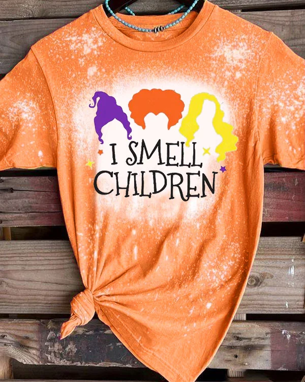 I Smell Children Halloween Print T-Shirt