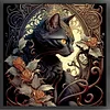 Black Cat - 11CT Stamped Cross Stitch - 40*40cm