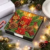 Christmas Candle DIY PU Diamond Painting Note Box with 160 Papers Memo Box