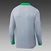 2025 Nigeria Half-Pull Training Suit Grey Football Shirt 1:1 Thai Quality Set