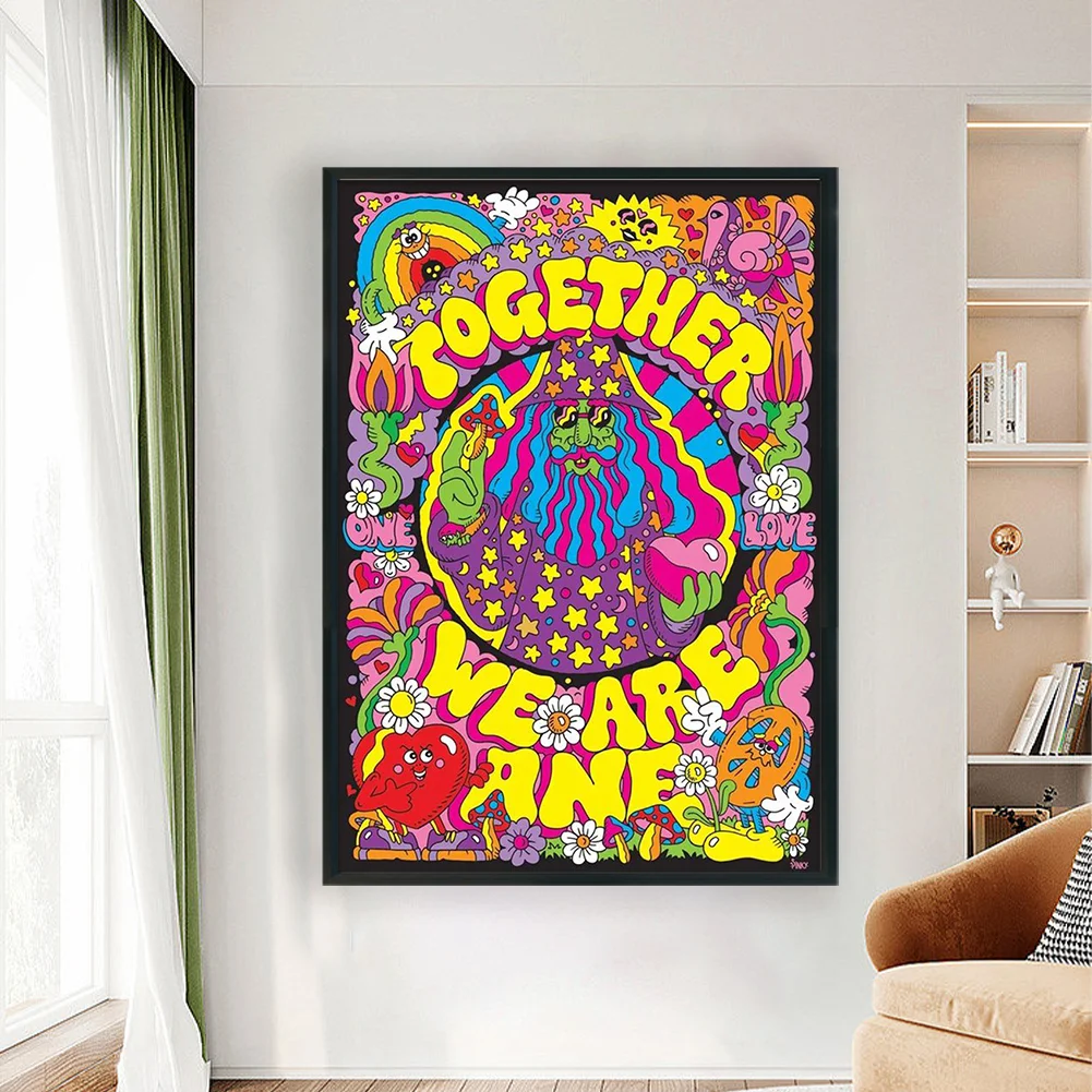 11CT Full Stamped Cross Stitch - Colourful Gnome(Canvas|50*70CM)