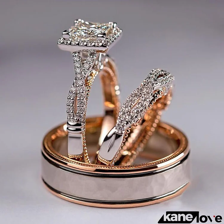 3pcs/set Women Shinning Zircon Decorate Ring Set