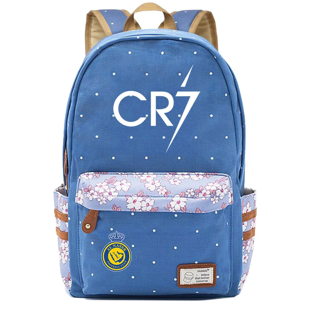 Buzzdaisy Cristiano Ronaldo Backpack - Stylish & Spacious Schoolbag with Double Side Pockets for Leisure Travel