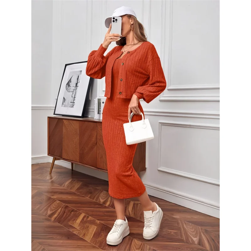 Athvotar Athvotar And Autumn 2025 New Comfortable Casual Pit Jacket Dress Two-Sleeve