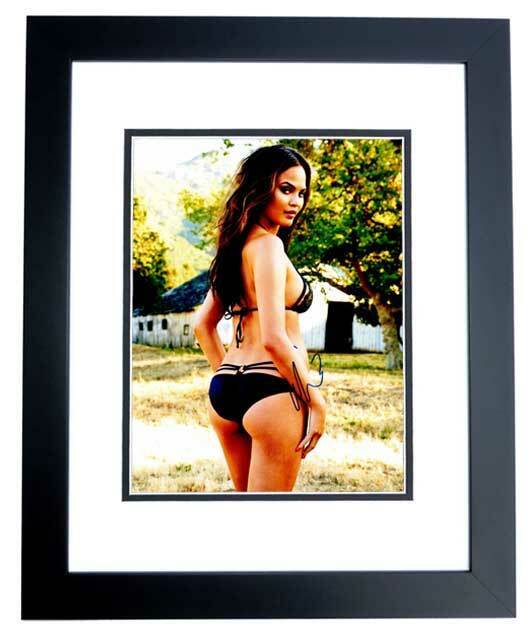 Chrissy Teigen Signed SI Sports Illustrated Model 11x14 inch Photo Poster painting FRAMED