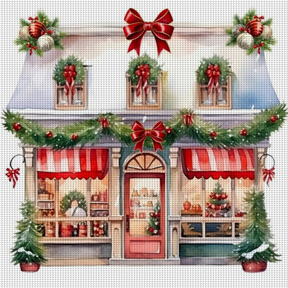 DIY Stamped Cross Stitch 11CT Full Embroidery 50*50cm - Christmas Shop