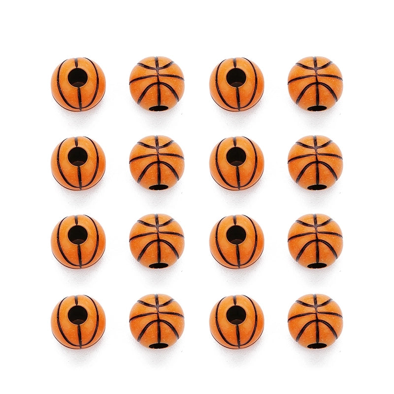 Sports Basketball Football Arylic Plating Jewelry Accessories 50 Pieces