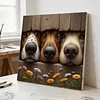 Three Curious Puppies-Paint by Numbers Acrylic Painting 40*40CM