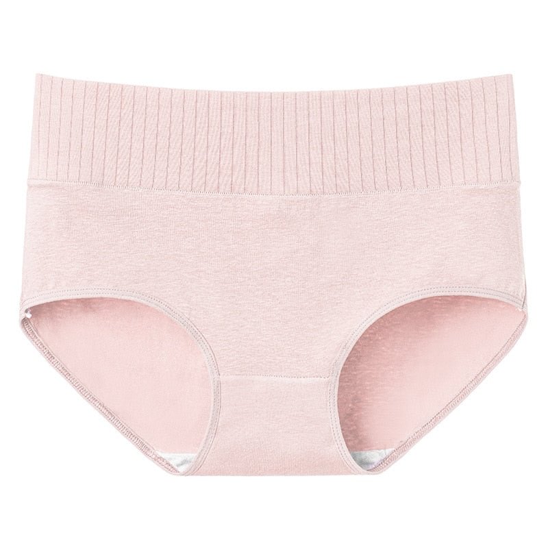 Cotton Women's Underwear Panties High Waist Briefs Solid Color Breathable Underpants Seamless Soft Lingerie Girls Fashion Briefs