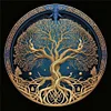  [Multi-Style]Arbre de vie-plein diamant rond peinture-30 * 30cm