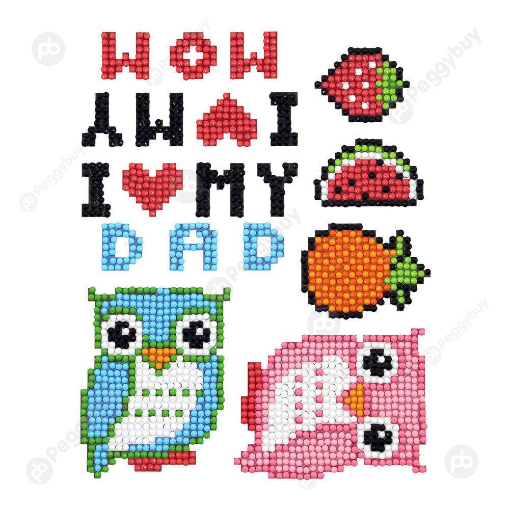 

6pcs Birds-DIY Creative Diamond Sticker, 501 Original