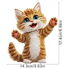 Xmas Acrylic Shaking Head 5D DIY Diamond Art Tabletop Decorations for Home (Cat)