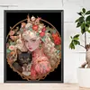 uk.everydayedeals (Limited Stock)Diamond Painting - Round AB Drills - Literary Retro Girl(45*55cm)
