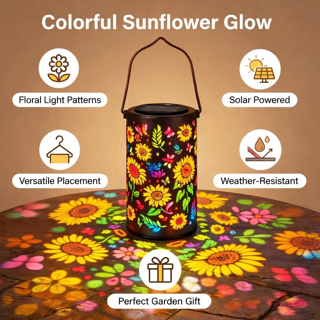 Weather Ready Sunflower Solar Lantern