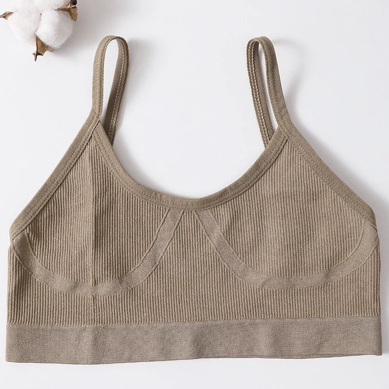 Women Sexy Crop Tops Bra Tube Top Female Streetwear Bandeau Sleeveless Seamless Sports Bra Crop Top Camis Tee Top Basic Tank
