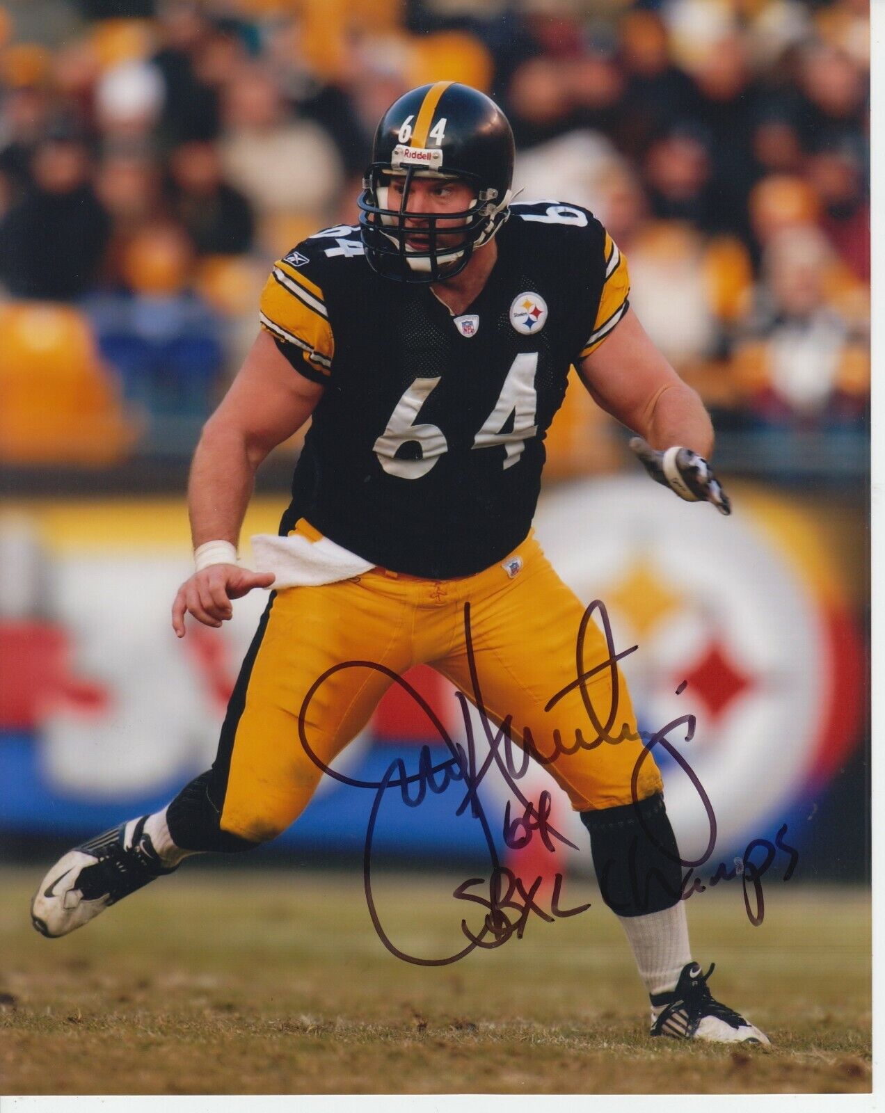 Jeff Hartings 8x10 Signed w/ COA Pittsburgh Steelers #1