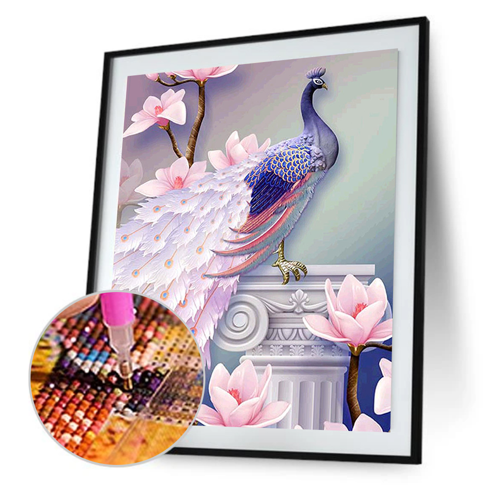 

Peacock-Round Drill Diamond Painting-30X50CM, 501 Original