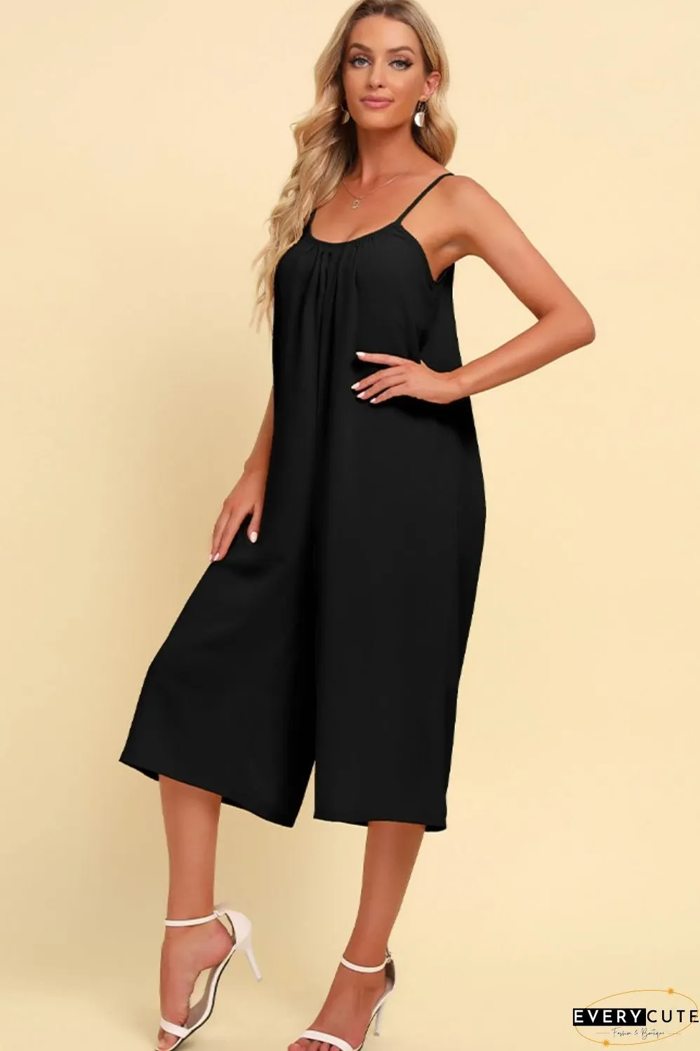 Spaghetti Strap Scoop Neck Jumpsuit