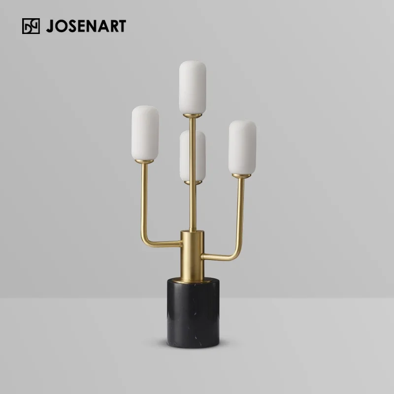 Midcentury Brass Table Lamp Design JOSENART Josenart