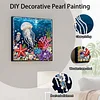 (25x25cm)DIY Pearl Painting Framed Handmade Pearl Material Art Kit Living Room Decor