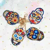 4pcs DIY Skull Full Drill Special Shaped Diamond Painting Keychains Gifts
