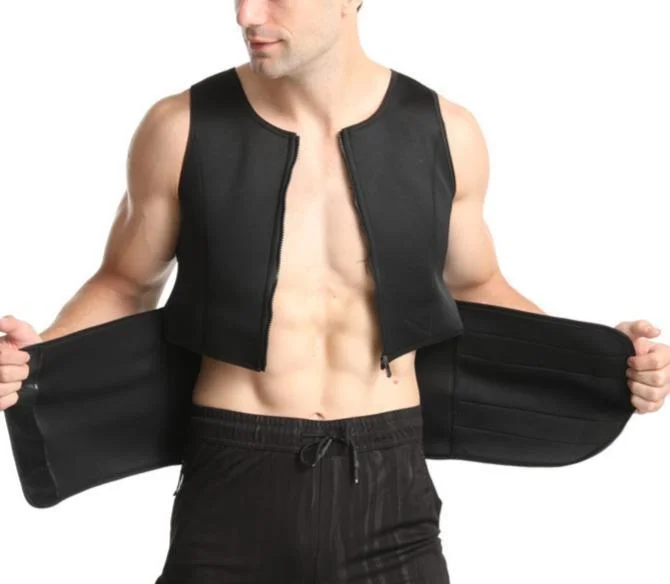 Mens Sauna Suit Waist Trainer Vest