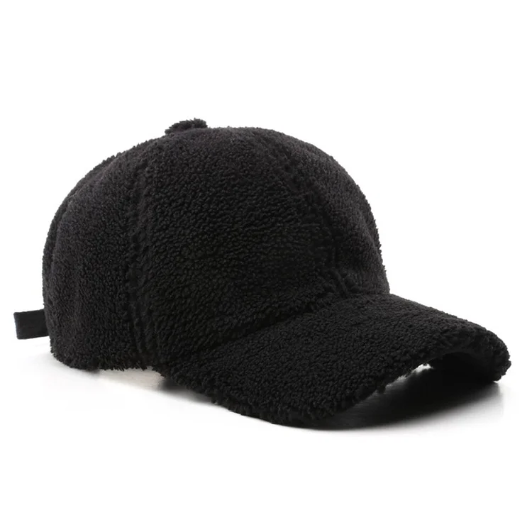 FS Stylish Spring Windproof Lamb Wool Baseball Cap For Men Thick Pink Brown Women Hats Solid Color Streetwear Trucker Hat Gorras