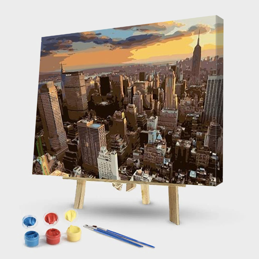 

50*40CM - Paint By Numbers - City Scape, 501 Original